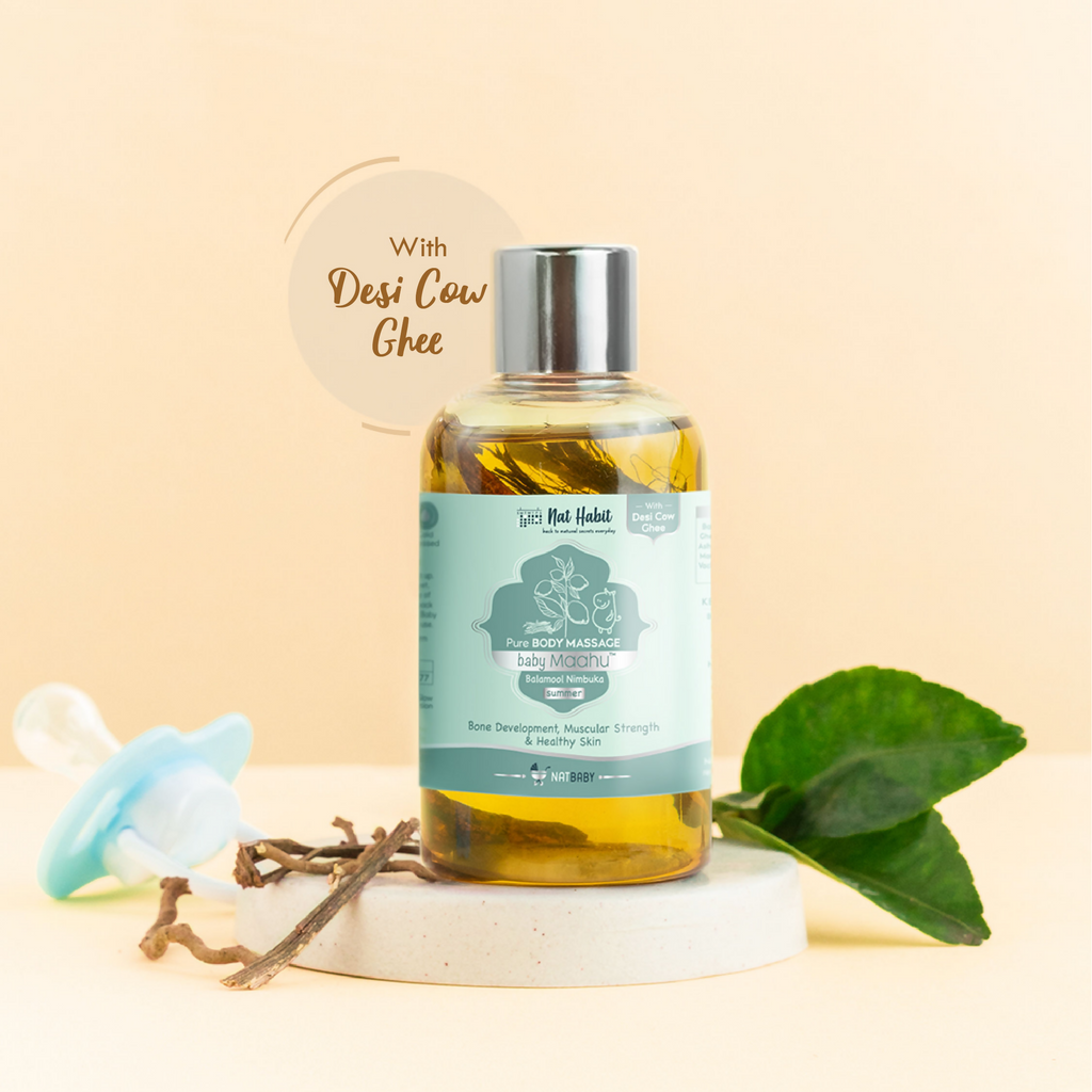 Nat Habit Balamool Nimbuka Pure Baby Maahu Baby Massage Oil | Grocsy