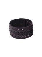 NVR Men's Brown Leather Bracelet | Grocsy