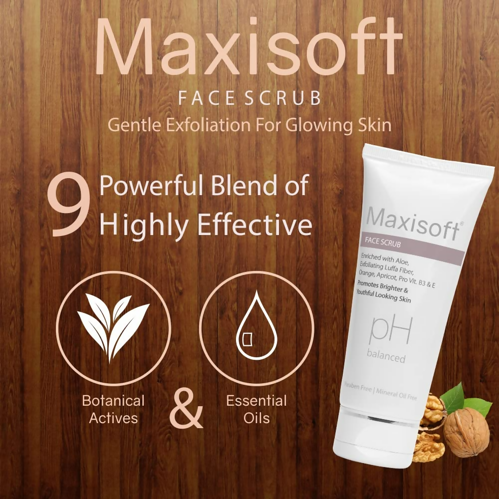 Maxisoft Face Scrub Tan Removal Exfoliating Scrub | Grocsy