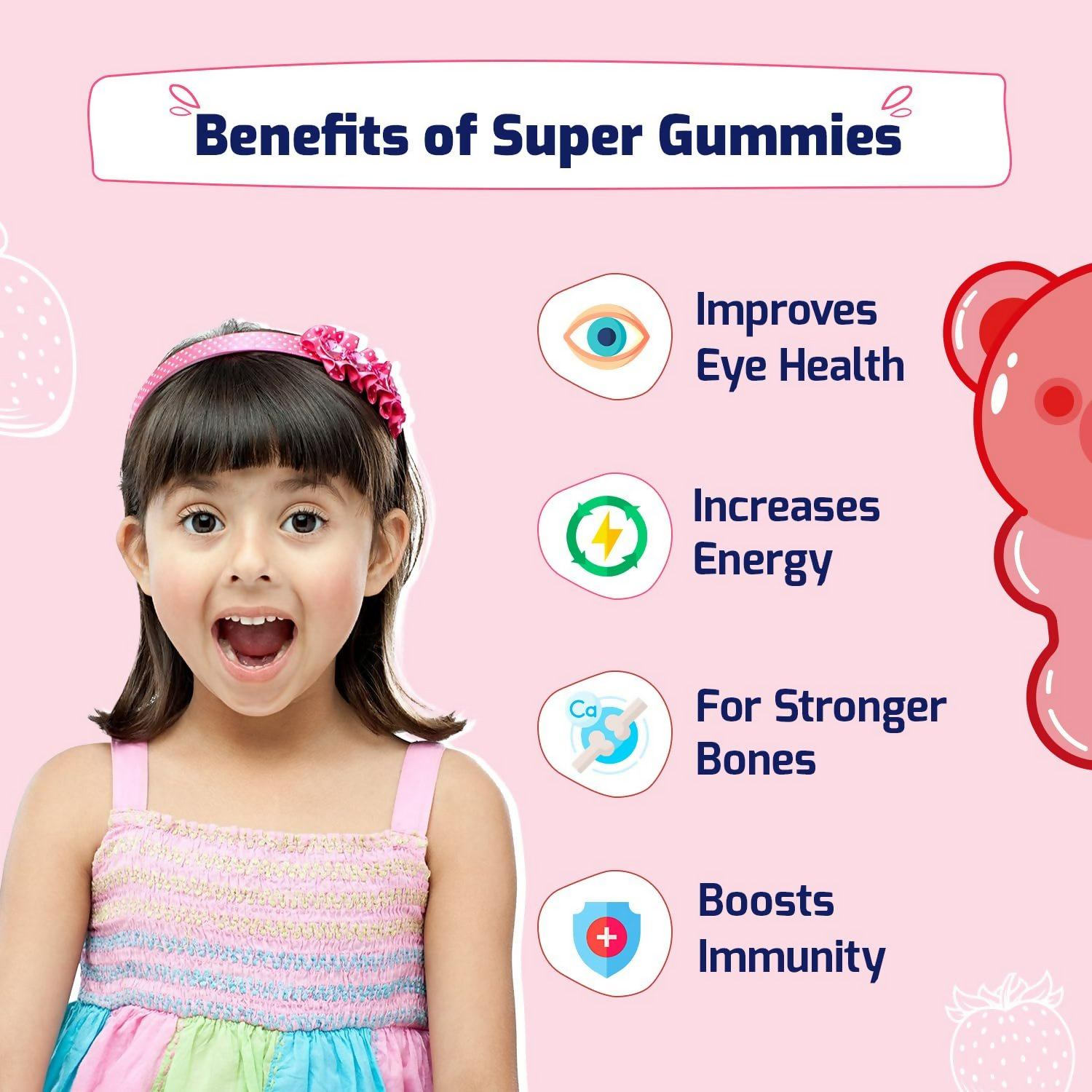 Gritzo SuperMilk Growth+ (Formerly Height+) (2-6y Boy & Girl) (Double Chocolate ) with Super Gummies (Strawberry) | Grocsy