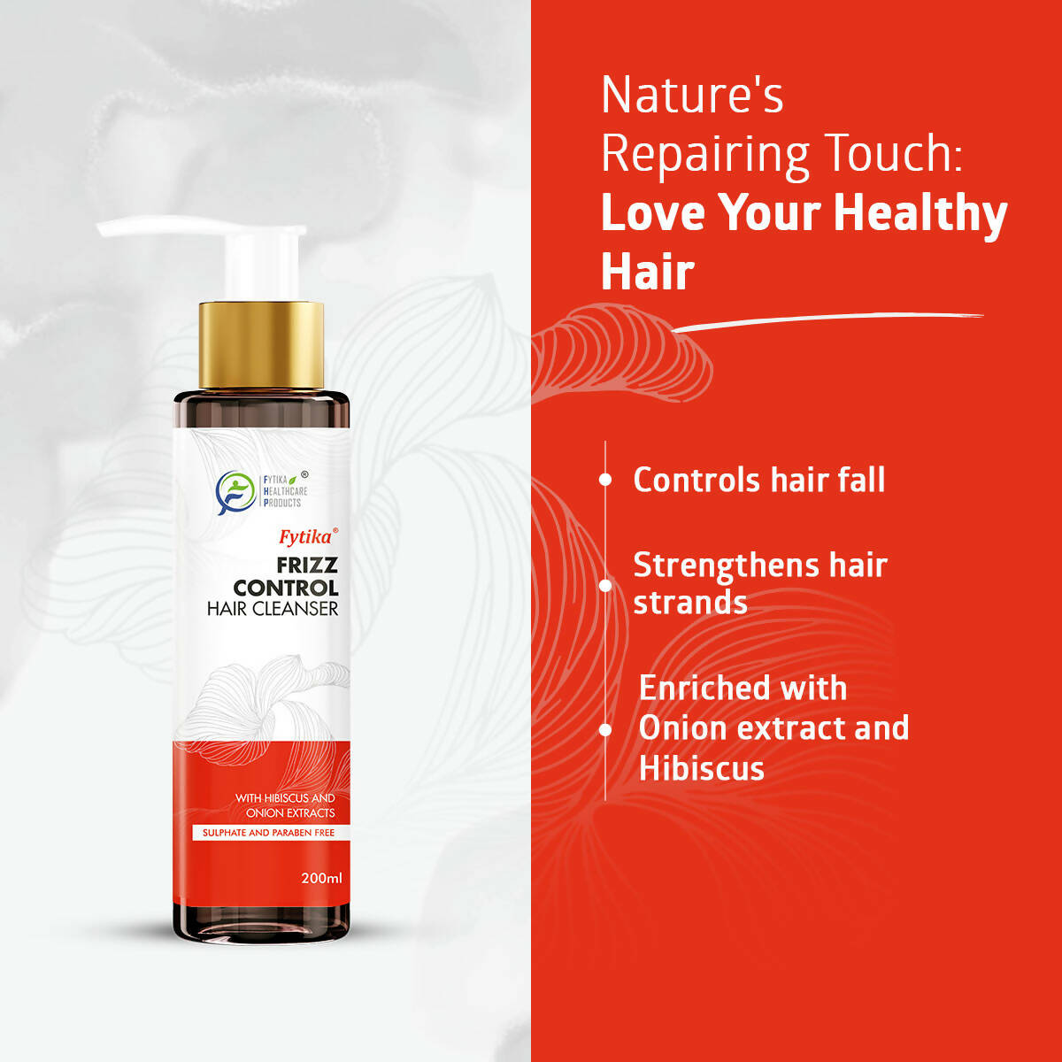 Fytika Frizz Control Hair Cleanser with Hibiscus & Onion Extracts | Grocsy
