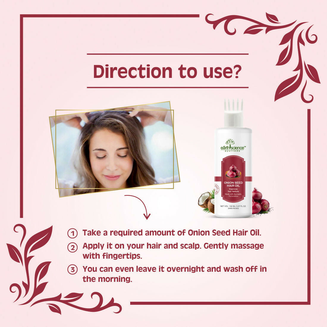 Earth Science Ayurveda Onion Hair Oil | Grocsy