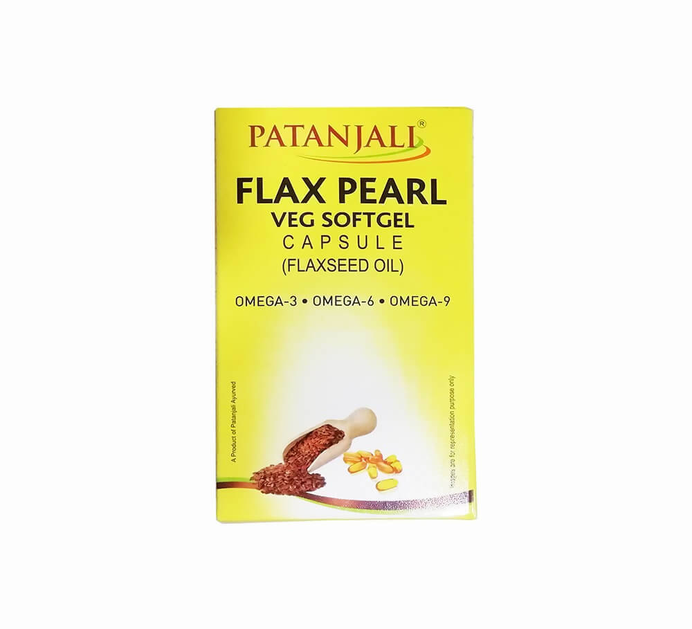 Patanjali Flax Pearl Veg Softgel Capsules | Grocsy