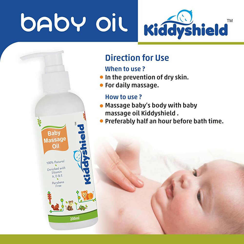Kiddyshield Baby Massage Oil (Age 0-12 Years) | Grocsy