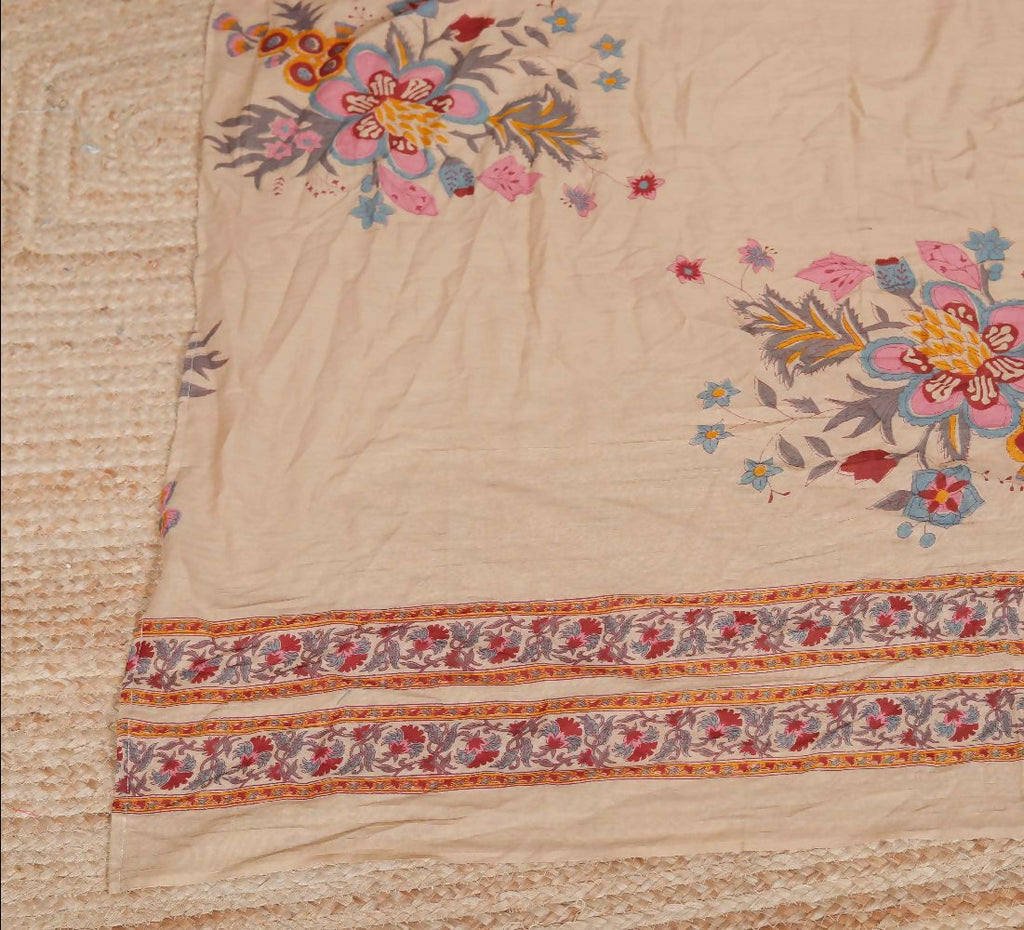 Miravan Womens Multicolor Floral Printed Pure Cotton Kurta And Palazzo With Dupatta Set | Grocsy
