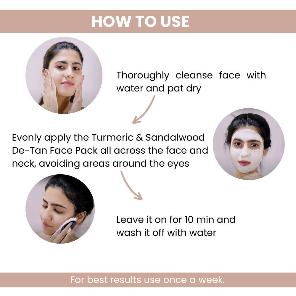 Tru Hair & Skin Turmeric & Sandalwood De-Tan Face Pack | Grocsy