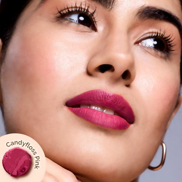 Mamaearth Moisture Matte Longstay Mini Lipstick - Candyfloss Pink | Grocsy