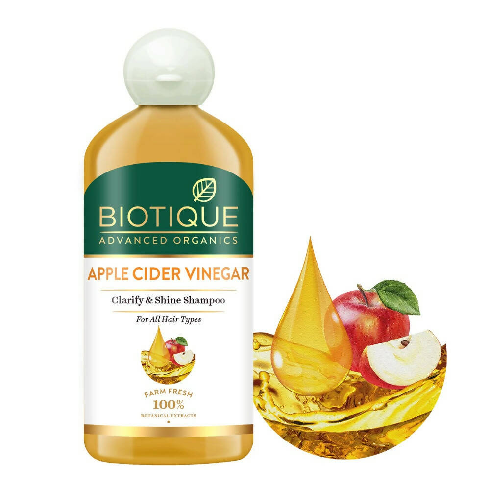 Biotique Advanced Organics Apple Cider Vinegar Clarify & Shine Shampoo | Grocsy