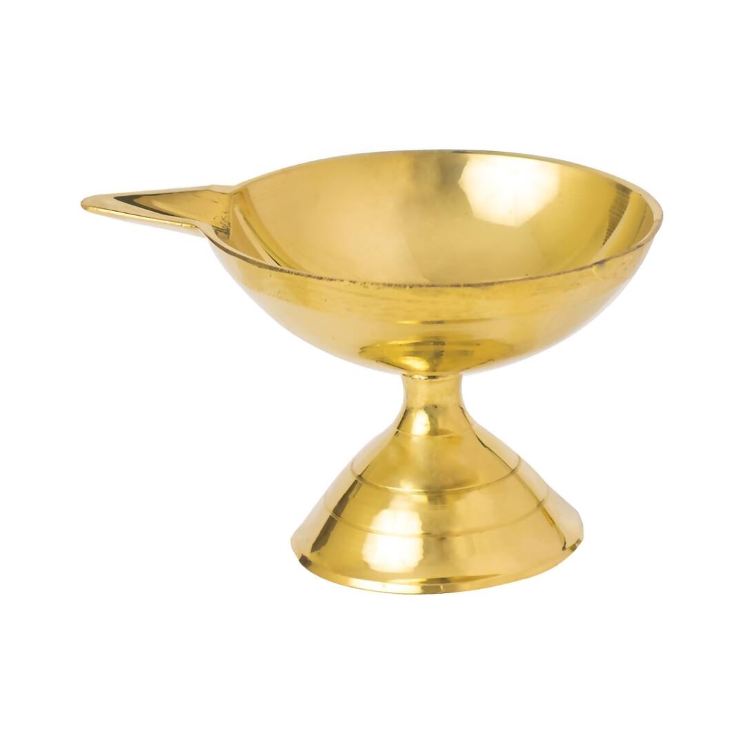 Spillbox Gold-Toned Brass Big Diya Pooja Essential | Grocsy