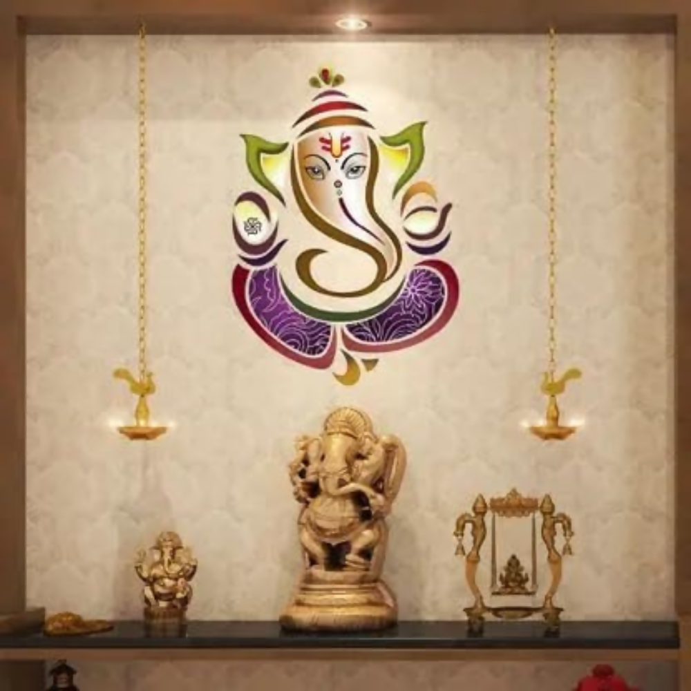Rangoli White Glossy Vinyl Wall Sticker Premium Self-Adhesive Waterproof Decorative Wall Decal | Grocsy