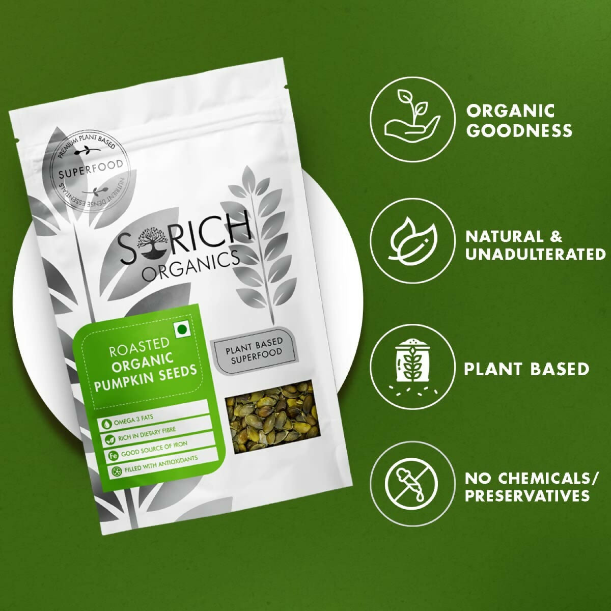 Sorich Organics Roasted Pumpkin Seeds | Grocsy