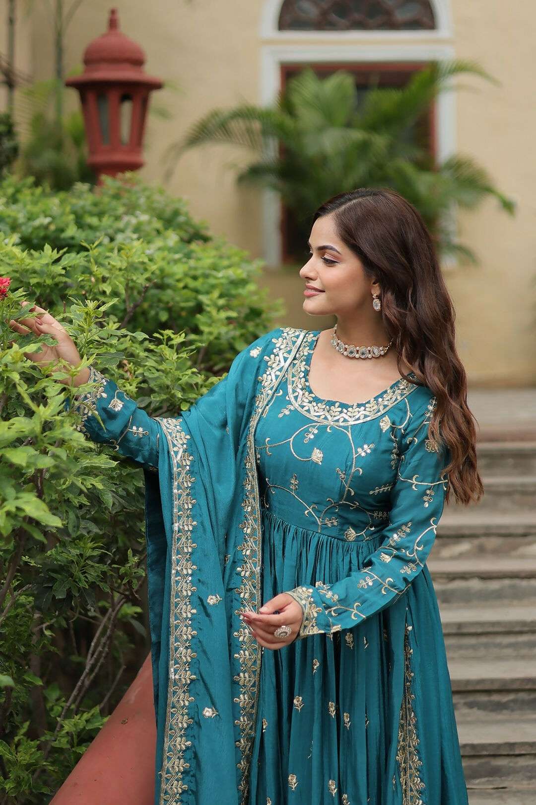 Joban Fashion Blackchinon Sequence Embroidery Work Kurta Set | Grocsy