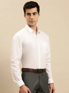 Ramraj Cotton Mens Full Sleeve White Shirt Plus Size - Cool Cotton | Grocsy