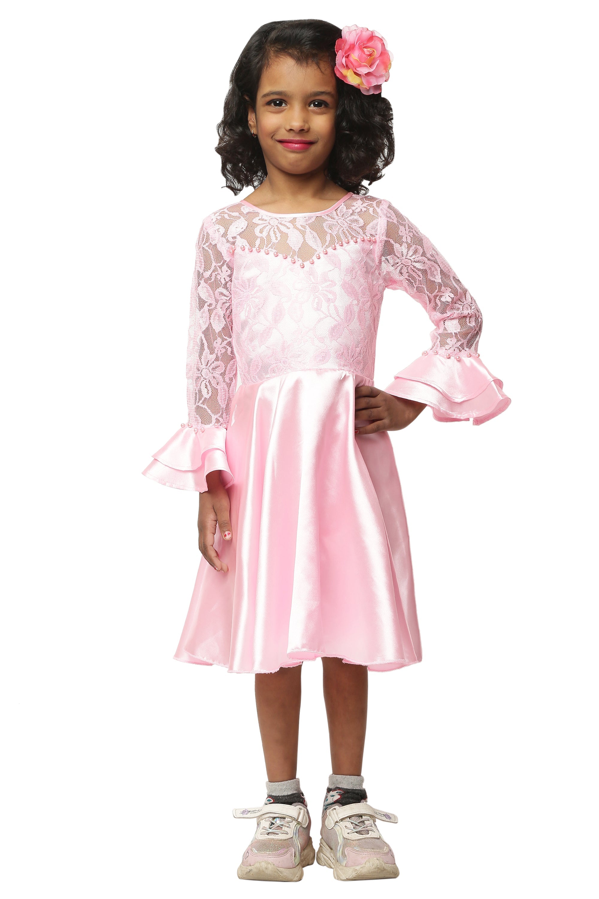 Asmaani Kids Party Wear Stylish Dresses, Perfect for Parties, Functions & Vacations - Pink | Grocsy