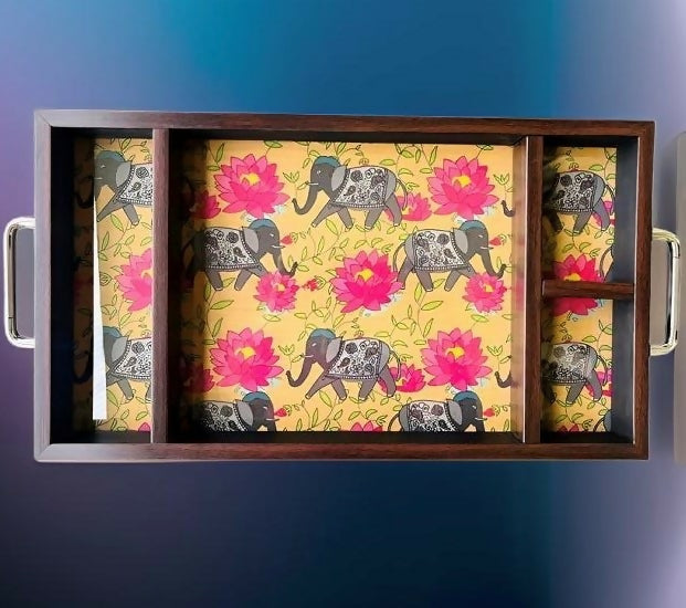 Collectibles India Wooden Serving Tray | Grocsy