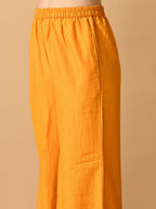 Myshka Women's Yellow Solid Party Kurta Sets | Grocsy