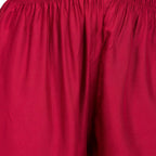 PAVONINE Maroon Color Golden Printed Rayon Fabric Sharara For Women & Girls | Grocsy
