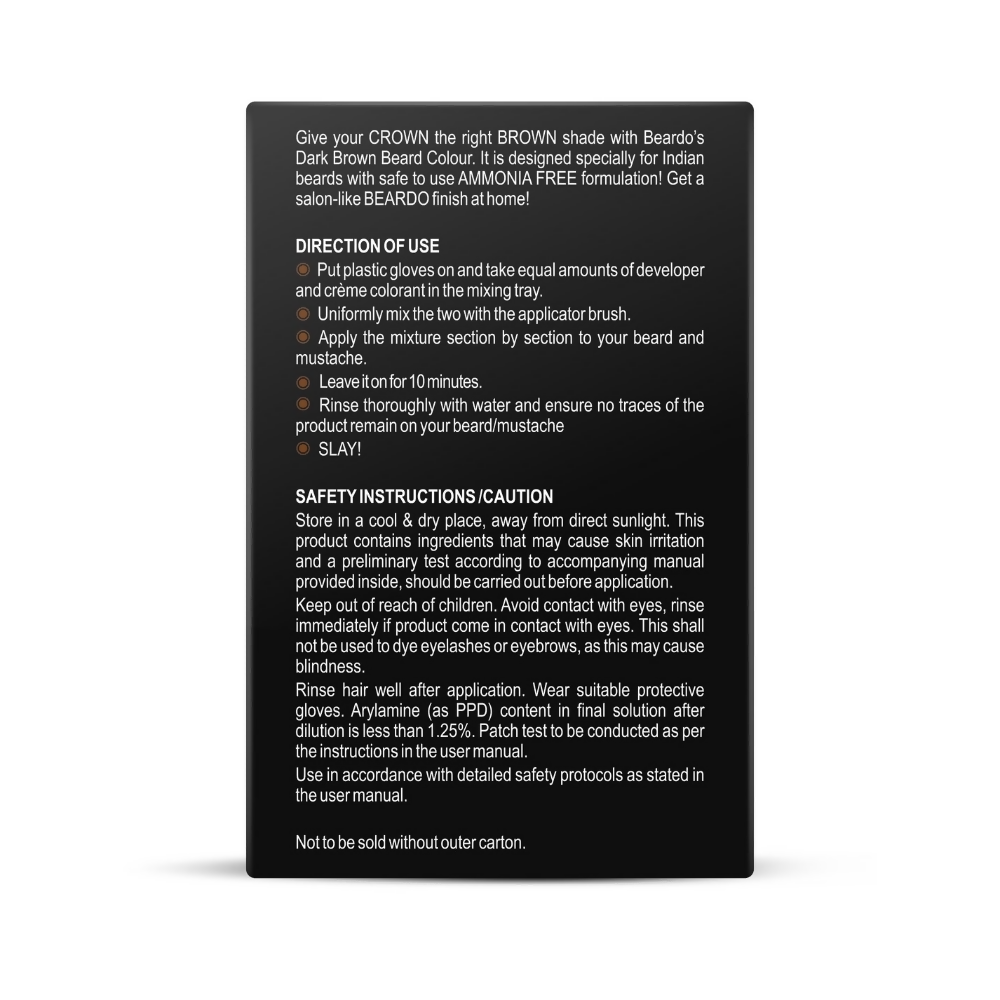 Beardo Beard Color Dark Brown | Grocsy
