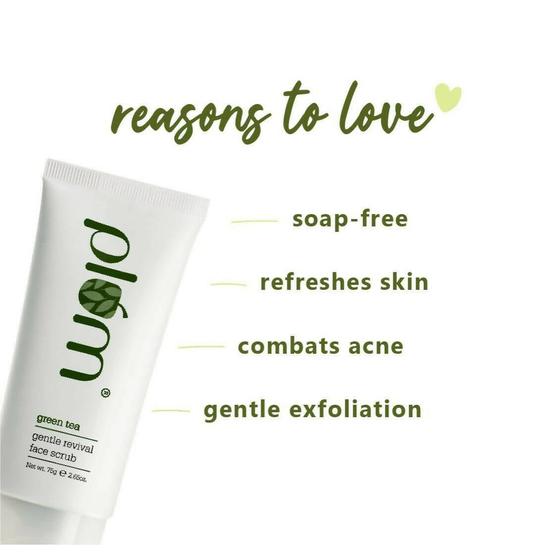 Plum Green Tea Gentle Revival Face Scrub | Grocsy