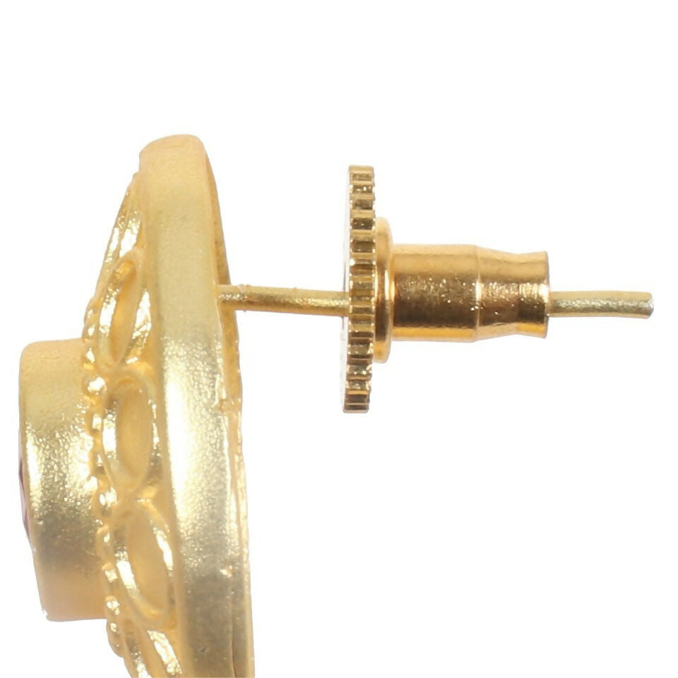 Joban Fashion Women Matte Gold Brass Jhumka | Grocsy