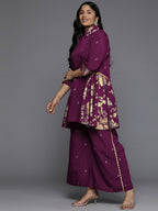 Ahalyaa Women's Traditional wear Co-ords - Purple | Grocsy