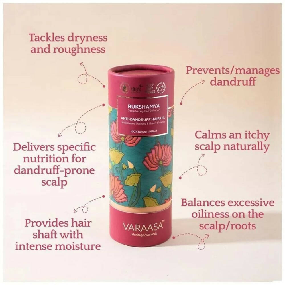 Varaasa Anti Dandruff Oil - Scalp Saving Hair Softener | Grocsy