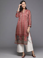 Ahalyaa Women's Traditional wear Kurta - Maroon | Grocsy