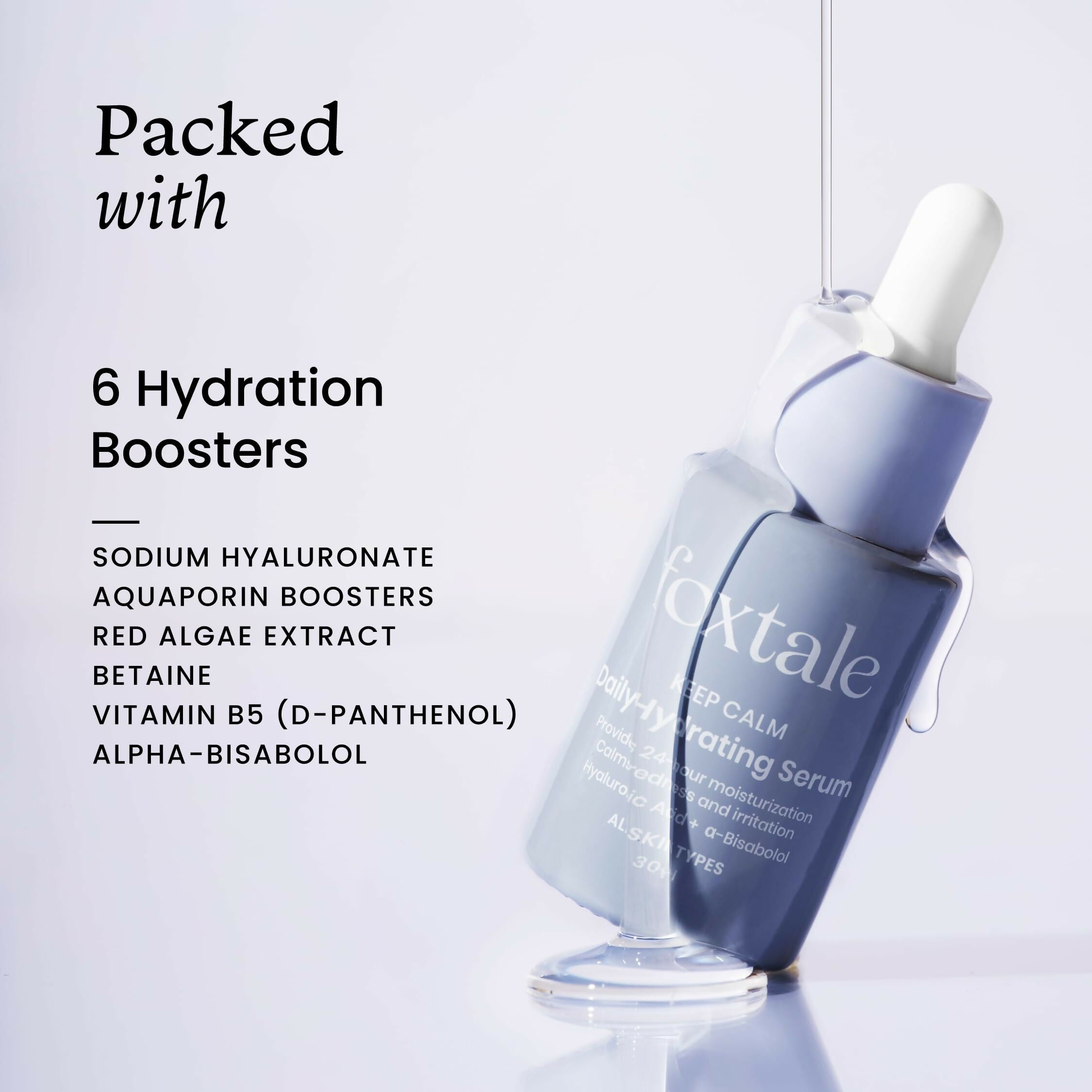 Foxtale Daily Hydrating Serum With Hyaluronic Acid - For Plump & Glowing Skin | Grocsy
