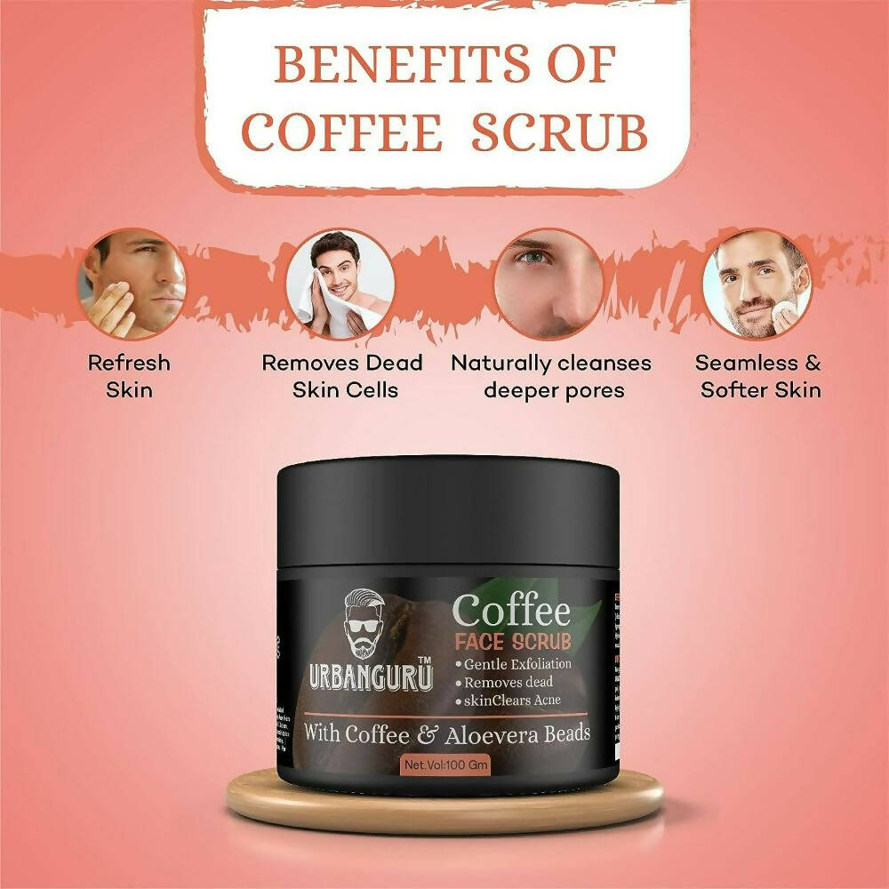 Urbanguru Men's Coffee Face Scrub | Grocsy