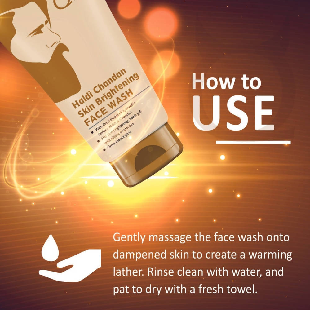 Qraa Men Haldi Chandan Skin Brightening Face Wash | Grocsy