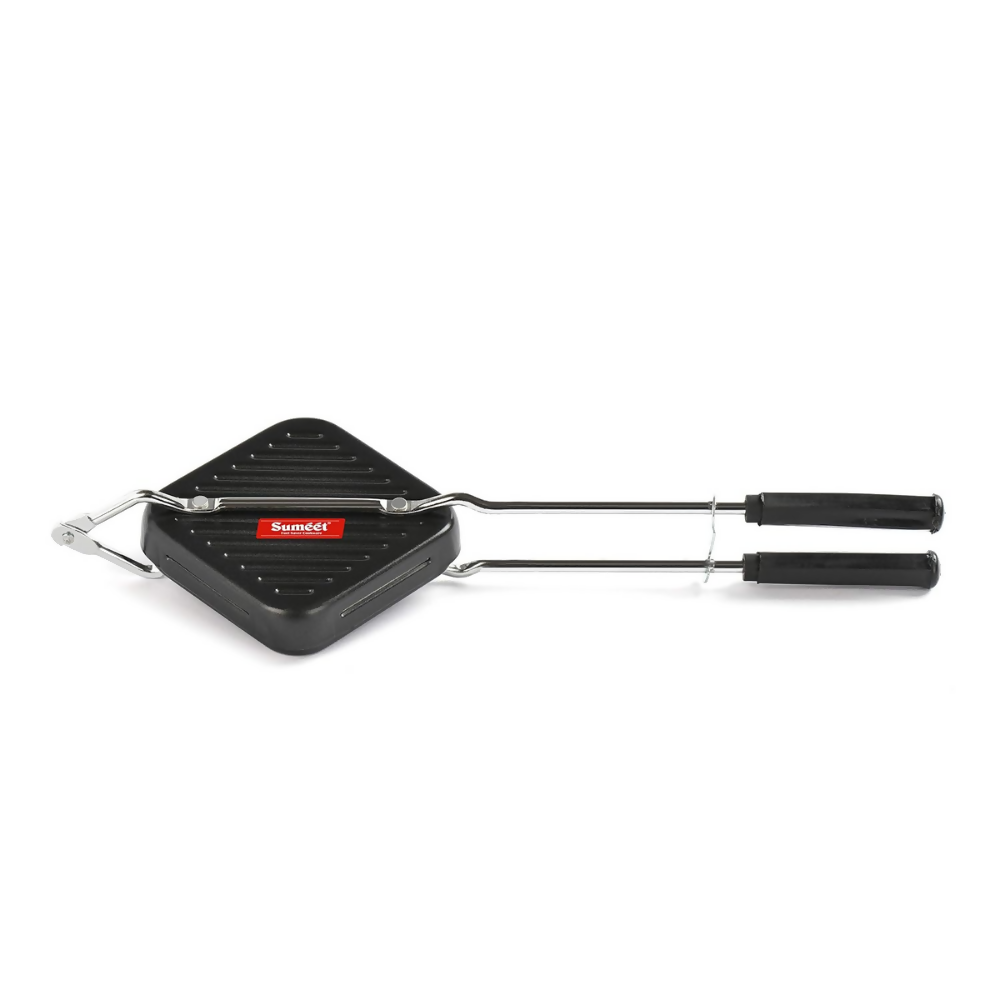 Sumeet Aluminium Nonstick Grill Gas Sandwich Toaster - Black | Grocsy