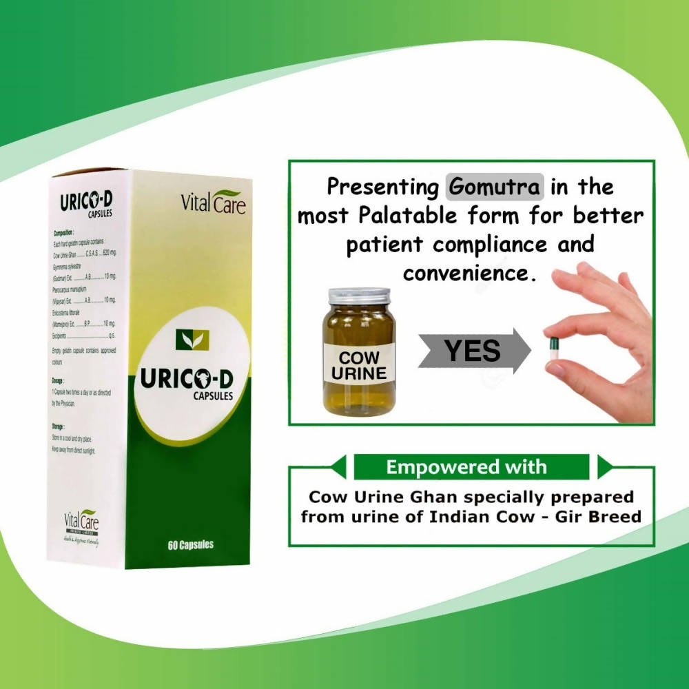 Vital Care Urico -D Capsule 60 Capsules | Grocsy
