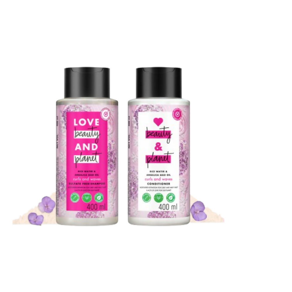 Love Beauty And Planet Rice Water & Angelica Curl Care Combo | Grocsy