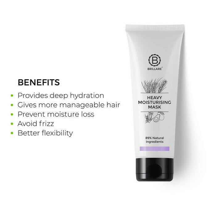 Brillare Heavy Moisturising Hair Mask, Natural Conditioner for Dry and Frizzy Hair | Grocsy