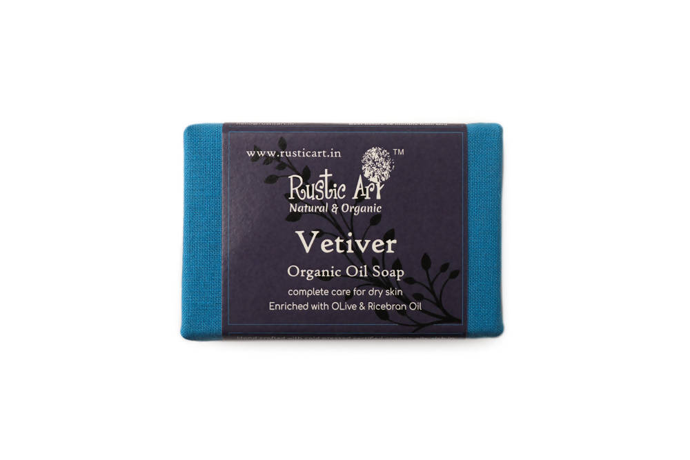Rustic Art Vetiver Organic Oil Soap | Grocsy