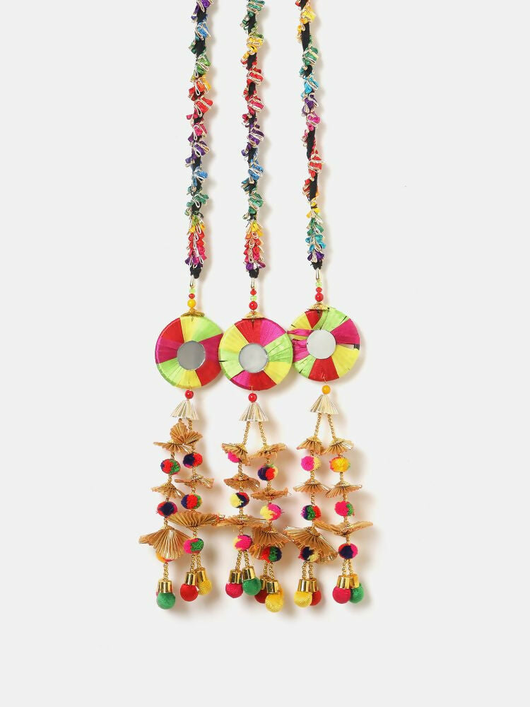 Ruby Raang Golden Work Parandi | Grocsy