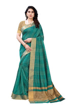 Vamika Green Cotton Silk Weaving Saree (Anaya Green) | Grocsy