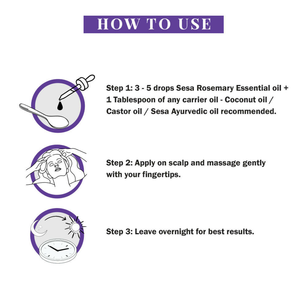 Sesa Ayurvedic Rosemary Essential Oil For Hair Growth | Grocsy