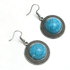 Mominos Fashion Johar Kamal Oxidised Silver-Plated Stone Work Long Necklace Handicraft Sky Blue | Grocsy