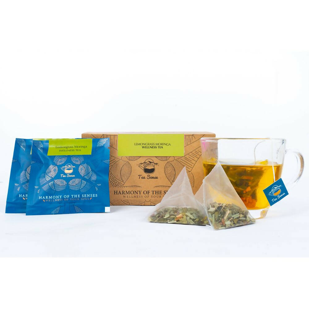 Tea Sense Lemongrass Moringa Tea Bags Box | Grocsy