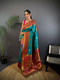 Joban Fashion Red Butti Banarasi Silk Sarees | Grocsy