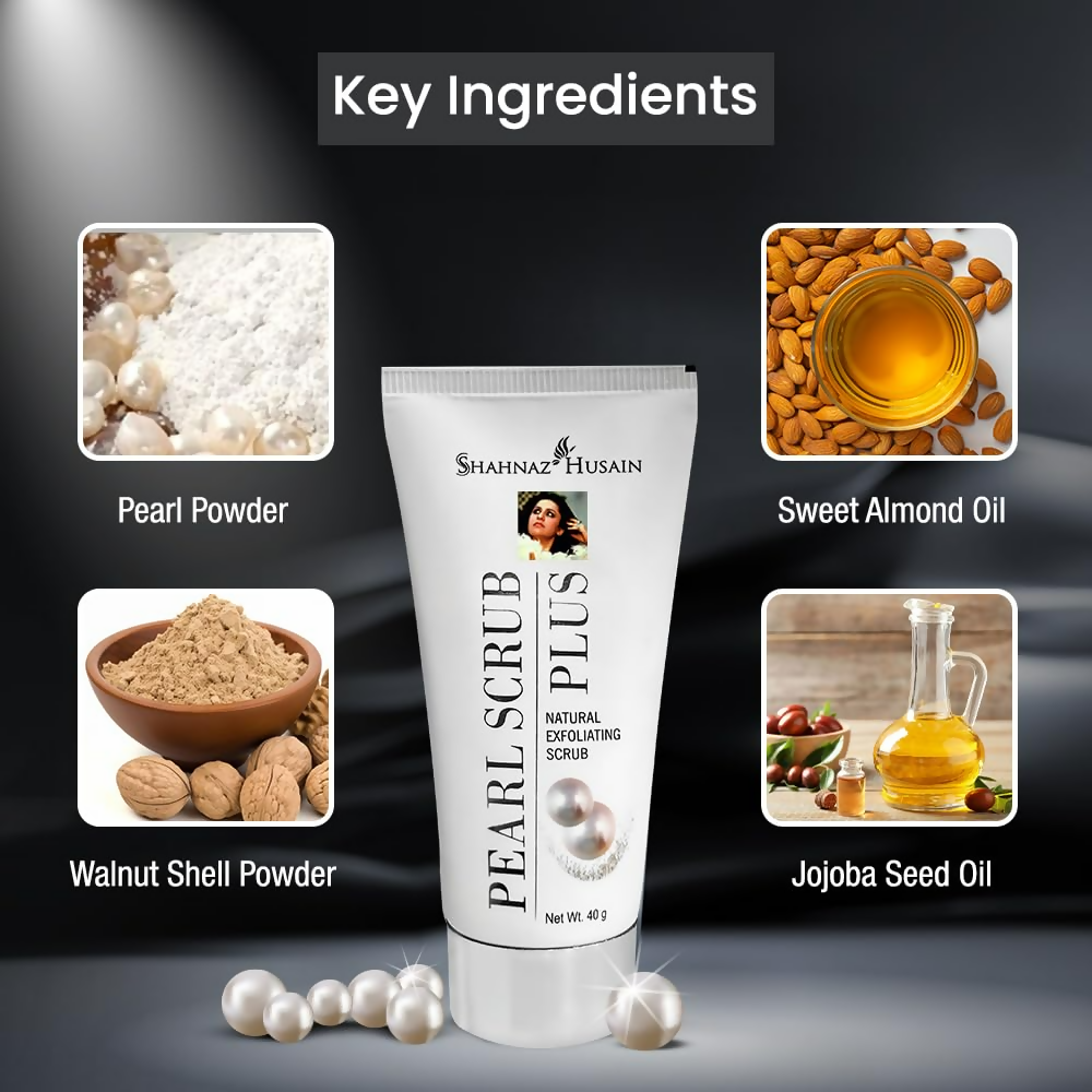 Shahnaz Husain Pearl Scrub Plus (Natural Exfoliating Scrub) | Grocsy