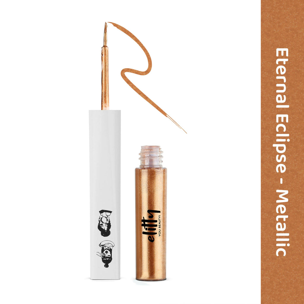 Elitty Rust Pop Color Metallic Finish Liquid Eyeliner - Eternal Eclipse (Rust) | Grocsy