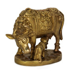 Devlok Lord Krishna's Kamdhenu Cow with Calf Idol | Grocsy