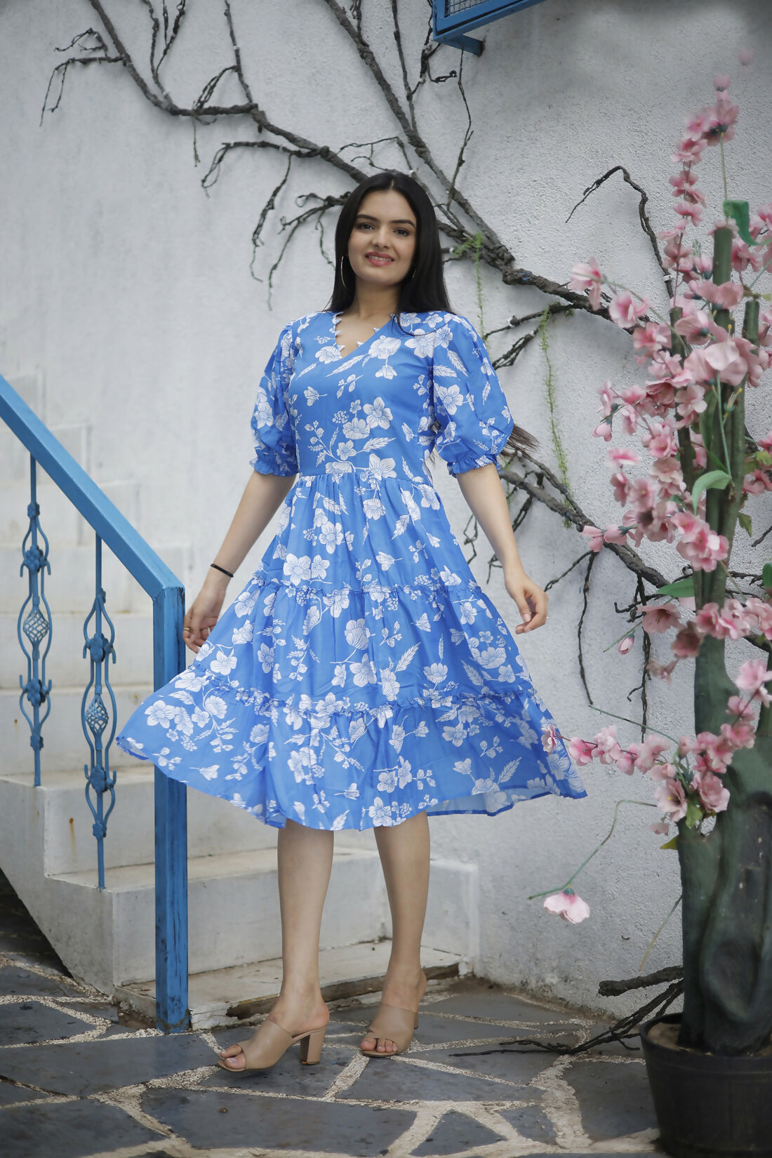 Aayaa Designer Printed One Piece Dress - Multi Color | Grocsy