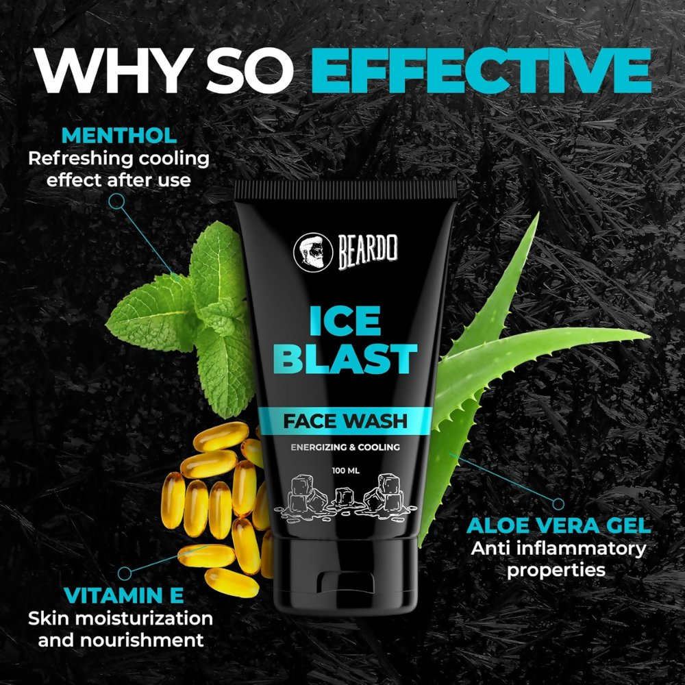 Beardo Ice Blast Cooling Facewash | Grocsy