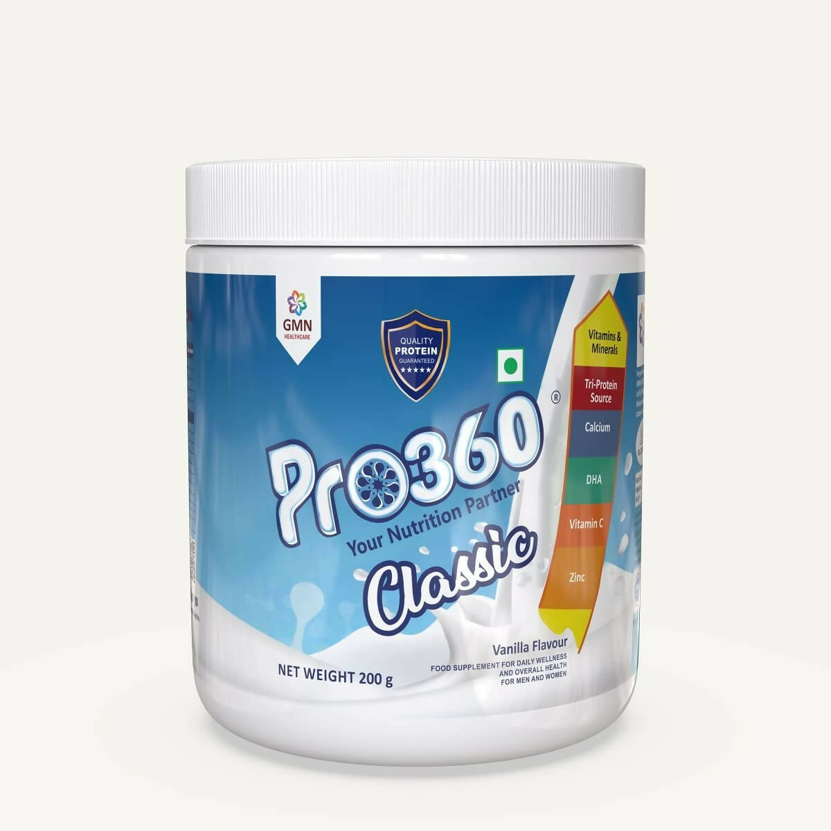 Pro360 Classic Daily Wellness Family Protein Health Drink Supplement Powder | Grocsy