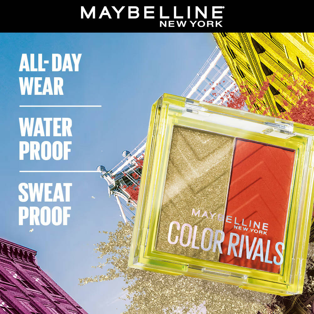 Maybelline New York Color Rivals Longwear Eyeshadow Duo - Chill X Daring | Grocsy