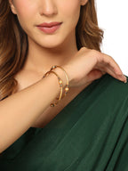 NVR Women Set of 2 Gold-Polished Traditional Bangles | Grocsy