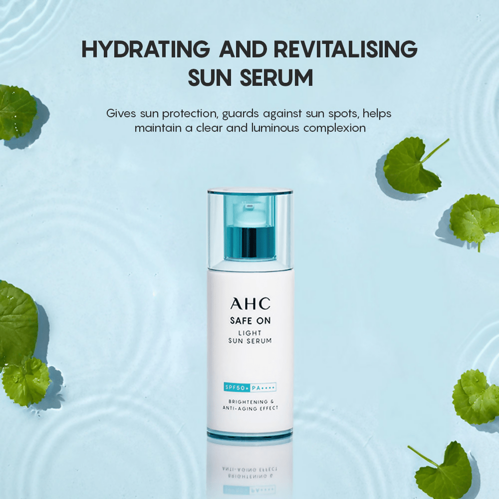 AHC Safe On Light Sun Serum With SPF 50+ & PA+++ - Korean skincare | Grocsy